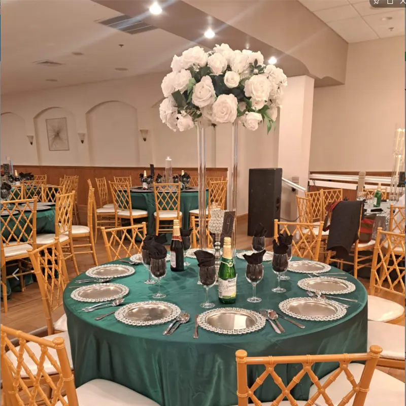 Vendita calda 60CM di altezza tavolo centrale per matrimonio fiore centro per banchetti decorazione passerella trasparente plinti acrilico espositore