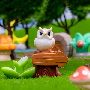 Mini Figuras de Búho de Resina para Decoración de Paisajes, Adornos Pequeños con Temática Forestal, Accesorios para Manualidades - Product Image 1