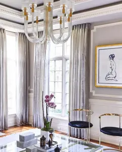 American Style Villa Glass Crystal Shade Pendant Lamp Vintage Wedding Decoration Ceiling Lighting Single Tier Brass Chandelier