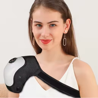 Masseur de genou sans fil avec chaleur, vibrations, contrôle de la minuterie, sangle réglable, attelle chauffante pour soulager les douleurs au genou et au cou
