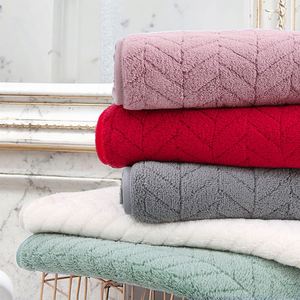 Ensemble de serviettes en microfibre corail de haute qualité 35 x 75 cm, imprimé jacquard, uni, gaufré, pour la maison et le sport - Product Image 3