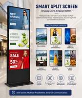 Hot Sale Indoor Floor Standing LCD Advertising Display Digital Signage With Touch Screen 4K Resolution Vertical Display