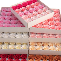Aierflorist Factory Wholesale 8 Layers 6.5cm 25pc for One Box DIY Mother's Day Valentine's Day Rose Flower Heads Soap Flower