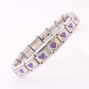 Customizable Italian Butterfly <b>Charm</b> Bracelet for Women Geometric Stainless Steel Jewelry From Factory - Product Image 4