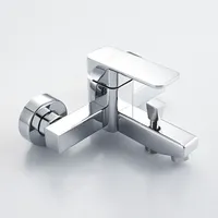 Robinet de douche cascade en laiton chromé OEM à haut débit avec inverseur de douche, moderne, monocommande, pour usage hôtelier, antirouille