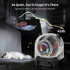 Bac à litière pour chat à ouverture supérieure, autonettoyant, avec contrôle par application, contrôle des odeurs, sécurité radar, facile à nettoyer - Product Image 4