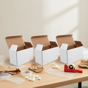 Boîtes en carton ondulé recyclé blanc avec impression en quatre couleurs <span class=keywords><strong>pour</strong></span> l'expédition d'emballage de stockage d'expédition <span class=keywords><strong>pour</strong></span> un usage professionnel à domicile - Product Image 4