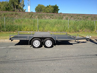 Remorque de voiture galvanisée par trempage à chaud avec revêtement en poudre noire australienne, Mini-remorque d'excavatrice à rampe