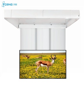 Soporte de Techo Motorizado Oculto para <span class=keywords><strong>TV</strong></span>, Soporte de Elevación Vertical Automático para <span class=keywords><strong>TV</strong></span> de 75 Pulgadas con Mecanismo de Elevación y Riel Desplegable - Product Image 1