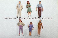 Modèle de rue à l'échelle HO/TT/N, figurines peintes, modèles architecturaux européens P150A-Plastique/ABS, échelle 1:150