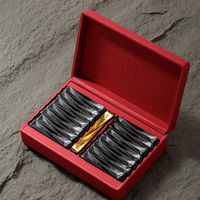Boîtes d'emballage en cuir de luxe EC pour thé et produits alimentaires, trois/quatre compartiments, couleur et logo personnalisés, cadeaux, bonbons, vente en gros d'usine
