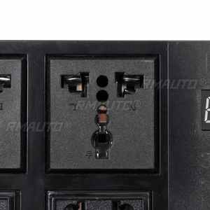 Inversor de Corriente para Auto de 300W, DC12V a AC220V, Onda Modificada, con 4 Puertos USB, 4 Tomas de CA, Pantalla LED y Detección de Voltaje - Product Image 6