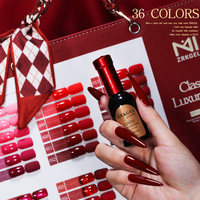 ZRKGEL – Nouvelle Collection de Vernis Gel de Luxe 36 Couleurs Rouge, Sans HEMA/TPO, Haute Pigmentation, Longue Durée, Personnalisable avec Logo, Idéal pour les Fêtes, Vente en Gros