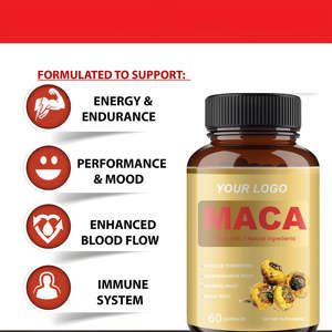Cápsulas Veganas OEM Maca Plus com <span class=keywords><strong>Ashwagandha</strong></span>, Pimenta Preta, Ginseng, Suplemento Natural em Pó de Extrato de Maca Preta - Product Image 3
