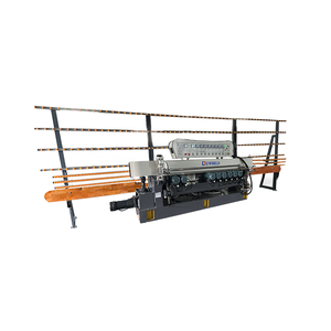Maquinaria de Procesamiento de Biselado y Pulido de Vidrio, Máquina de Pulido de Bordes de Espejos de Vidrio en Línea Recta con PLC - Product Image 1