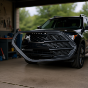 Nueva Rejilla de Luz Antiniebla con Textura de Cuero Marco para Escape 2017-2019, Diseño de Malla Negra, Accesorio de Mejora de Modificación, Modelo FARO NIEBLA - Product Image 2