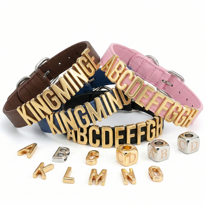 Personalized Dog Collar with Removable Metal