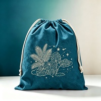 Pochette à cordon personnalisée en toile épaisse pour femme, sac de rangement écologique et recyclable, sac cadeau polyvalent pour chaussures et artisanat