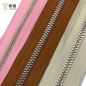 Manufacturing Fancy High Quality Environmental Zipper 5# Color Plastic Resin Clothing Open End Invisible Zipper