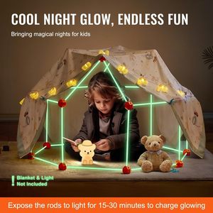 100 Piezas de Bloques de Construcción de Plástico Educativos DIY STEM, Juguetes de Construcción Luminosos para Niños, Certificados como Seguros para Construir Fortalezas - Product Image 3