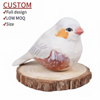 Figurines d'oiseaux en résine personnalisées et réalistes avec son intégré pour une décoration de jardin réaliste et des ornements animaux créatifs