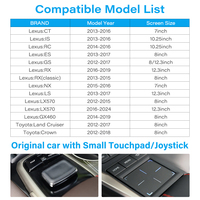 Carabc CarPlay sans fil Android Auto pour Lexus Joystick/petit pavé tactile CT/IS/RC/ES/GS/RX/LS/LX570/GX460 avec Mirror Airplay