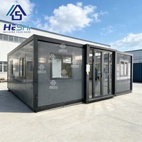 Grande maison préfabriquée pliable de 20 pieds et 40 pieds, extensible, conteneur, maison préfabriquée, extérieur, deux chambres, casas prefabricadas