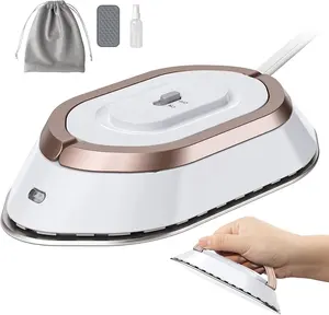 Travel Iron with Dual Voltage 120V/220V Lightweight Dry Iron for Clothes (No Steam), Non-Stick Ceramic Soleplate