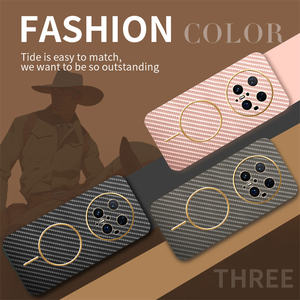 Funda Magnética para Teléfono con Textura de Fibra de Alta Calidad para Honor <span class=keywords><strong>Magic</strong></span> 7 6 5 <span class=keywords><strong>4</strong></span> 3 Pro 400 <span class=keywords><strong>Lite</strong></span> 300 200 Pro X9B X70, Carcasa Cromada Antideslizante - Product Image 4