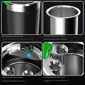 Wholesale Universal Auto Ashtray Portable Car LED Holder Cup Smokeless Interior Decor Box - Product Image 2