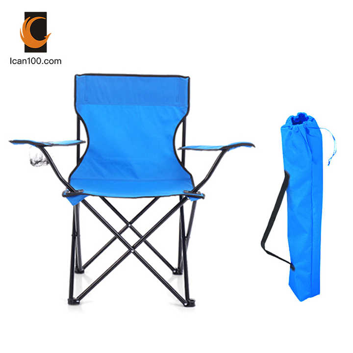 Chaise Camping Pliante High Point - Capacité 200kg - Portable Avec Sac - Bleu