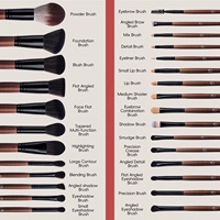 Ensemble d'outils de maquillage professionnels BS-MALL 35 pièces, logo personnalisé, pinceaux de maquillage vegan doux, houppette en velours avec sac cosmétique portable