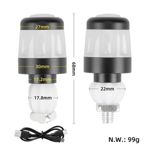 2 PCS Feux de guidon pour trottinette électrique, noirs et blancs, avec indicateur latéral et feux d'avertissement de sécurité intelligents, 3 modes d'éclairage - Product Image 2