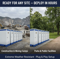 Unités de toilettes portables en gros, empilables, à montage rapide, OEM ODM pour les entreprises de location d'événements