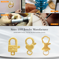 Fermoir à ressort en or massif 18 carats avec boucle, fermoir décoratif pour collier, bracelet, connecteur, accessoire de joaillerie fine