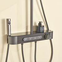 Nouveau design quatre fonctions piano clé PPA matériel thermostat affichage numérique bain douche robinet ensemble