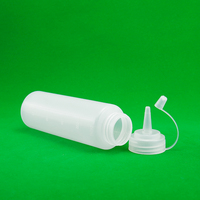 Bouteille distributeur de sauce à presser en plastique claire 240ml 360ml 500ml liquide étanche avec bouchon et couvercle