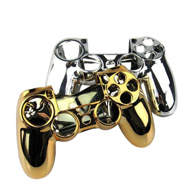 Game Plating Anti-slip Silver Color Shell Waterproof ABS Protective Case for P4 Controllers Hard case Housing of Gamming Gamepad