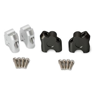 Rehausseur de <span class=keywords><strong>guidon</strong></span> de <span class=keywords><strong>moto</strong></span> universel en argent CNC pour collier de 22 mm - Product Image 2