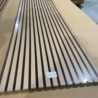 Panneau acoustique APT Slat avec finition bois NRC 0.8 Écologique pour murs et plafonds de bureau Design 3D cannelé 23.62''x47.2''