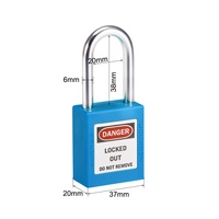 Cadenas de sécurité à clé différente en acier étanche Master 38mm