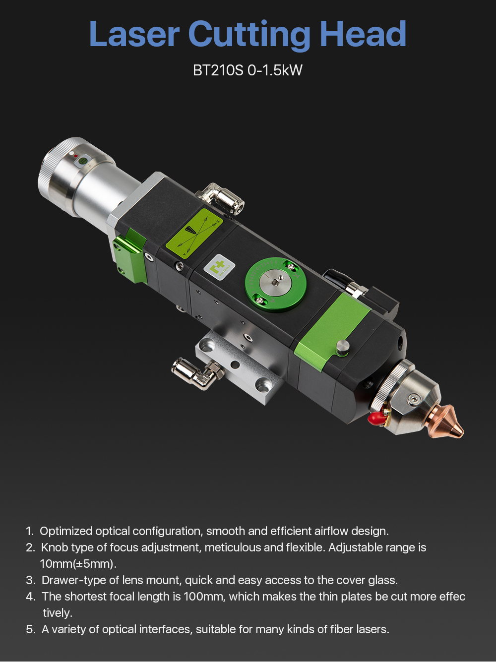 Cloudray BM11 Fiber Laser Metal Cutting Head For BT210S 0-1.5kW /BT240S 0-3kW