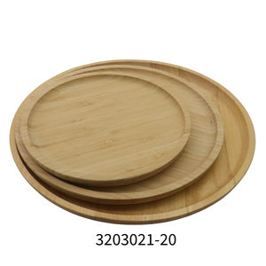 Bandeja Redonda de Madera para Servir Alimentos de la Mejor Calidad 3203021-20 con Asa de Madera Contrachapada para Taza de Té - Product Image 6