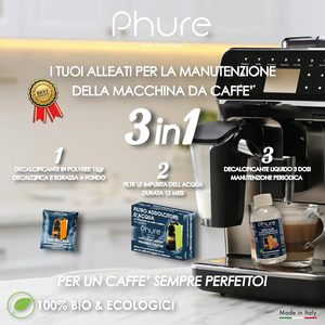 Kit de Mantenimiento en Polvo Desincrustante 3 en 1 Ecológico Phure para Cafeteras y Hervidores - Product Image 2