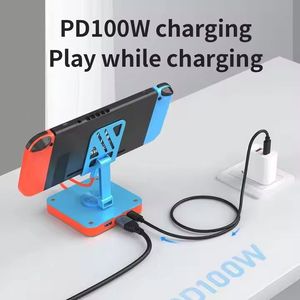 Portable 3 in 1 USB C Hub Adjustable <b>Stand</b> 100W PD Charging Cable 4K 60Hz 30Hz HDTV USB Adapter <b>Stand</b> for Game Accessories - Product Image 3
