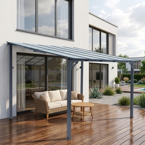 Pergola en aluminium à ouverture manuelle pour jardin et terrasse, nouvelle conception, avec parasol pour l'extérieur - Product Image 2