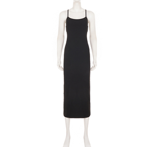 Vestido largo sexy con espalda descubierta y ajuste ceñido a la cadera para mujer, estilo europeo-americano, sencillo, deportivo, informal, tipo camisola. - Product Image 6