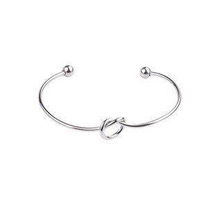 18k Gold Stainless Steel Wire Diameter <strong>Knotting</strong> Rope Heart Opening <strong>Bangle</strong> Minimalist Fashion Jewelry - Product Image 4