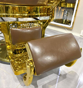 Sillón de Peluquería de Cuero Marrón de Lujo, Resistente, para Salón de Belleza - Product Image 6