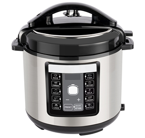 <span class=keywords><strong>Olla</strong></span> <span class=keywords><strong>a</strong></span> <span class=keywords><strong>Presión</strong></span> Eléctrica Digital de 5.1-<span class=keywords><strong>6</strong></span> <span class=keywords><strong>Litros</strong></span> con Pantalla Digital y Temporizador, Antiadherente, de <span class=keywords><strong>Acero</strong></span> <span class=keywords><strong>Inoxidable</strong></span> 10 en 1 para Uso Doméstico - Product Image 1
